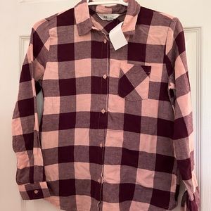 H&M Kids Buffalo Plaid Shirt 100% Cotton Size 14